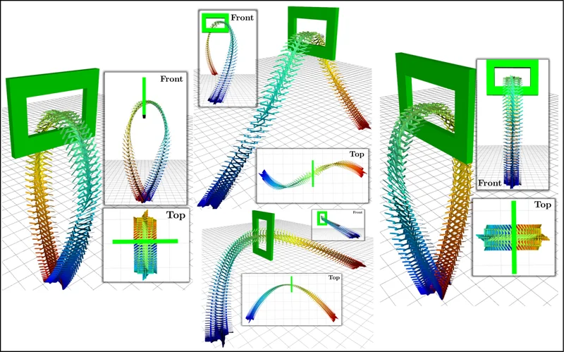 Optimized acrobatic multirotor trajectory including a full flip.